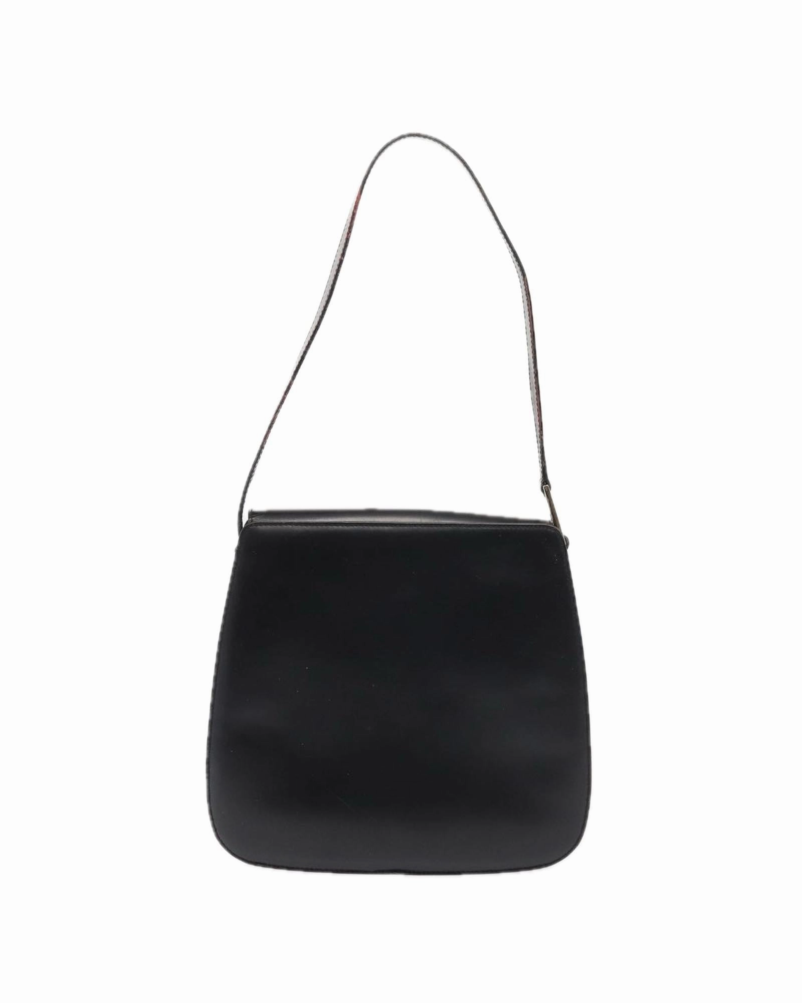 Black Leather Shoulder Bag