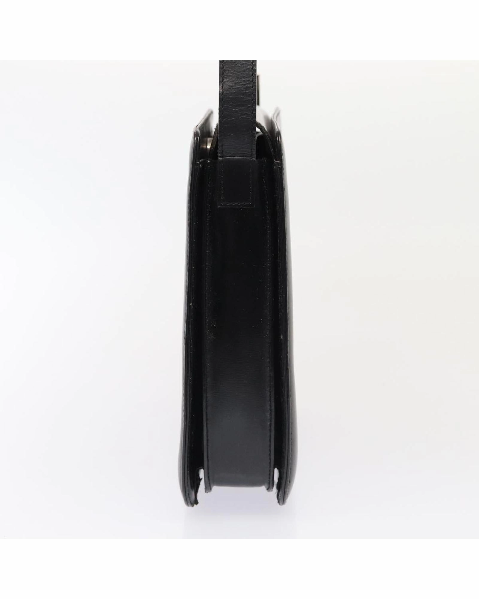 Black Leather Shoulder Bag