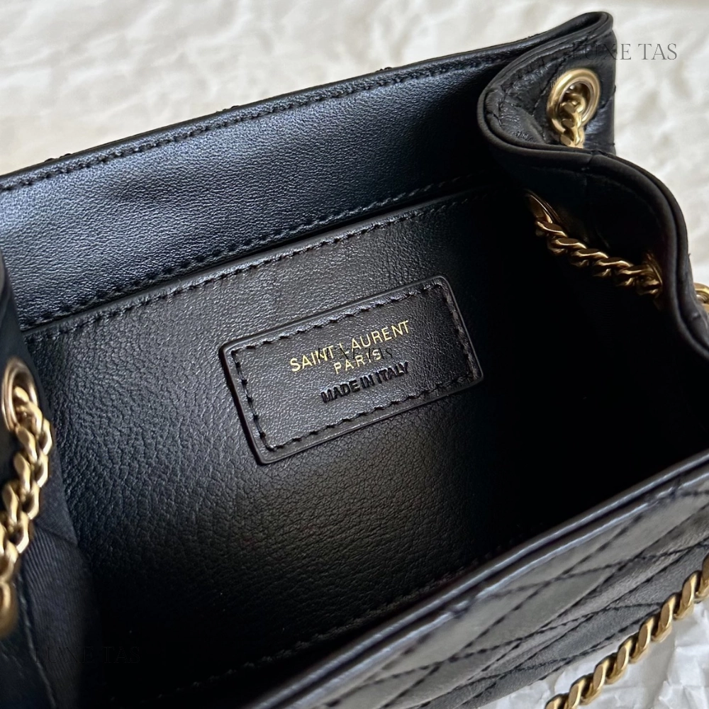 Black Mini Nolita In Lambskin Leather Crossbody Bag for Women