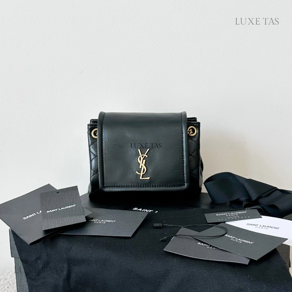 Black Mini Nolita In Lambskin Leather Crossbody Bag for Women