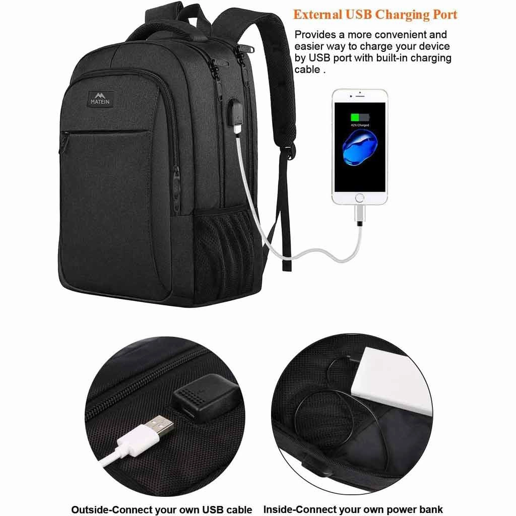 Black Mlassic Travel Laptop Backpack