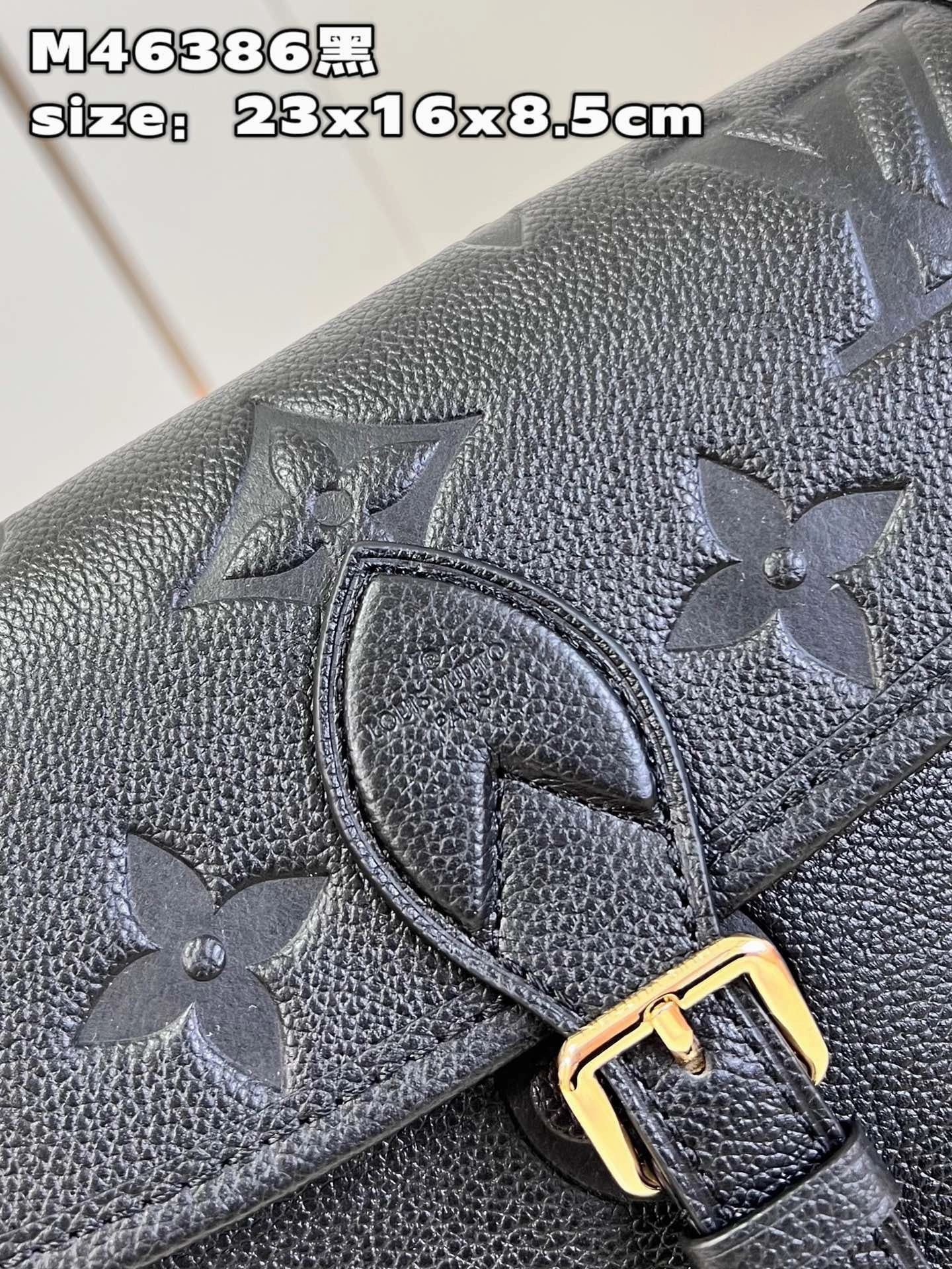 Black Monogram Empreinte Leather Diane Leather Crossbody Bag for Women