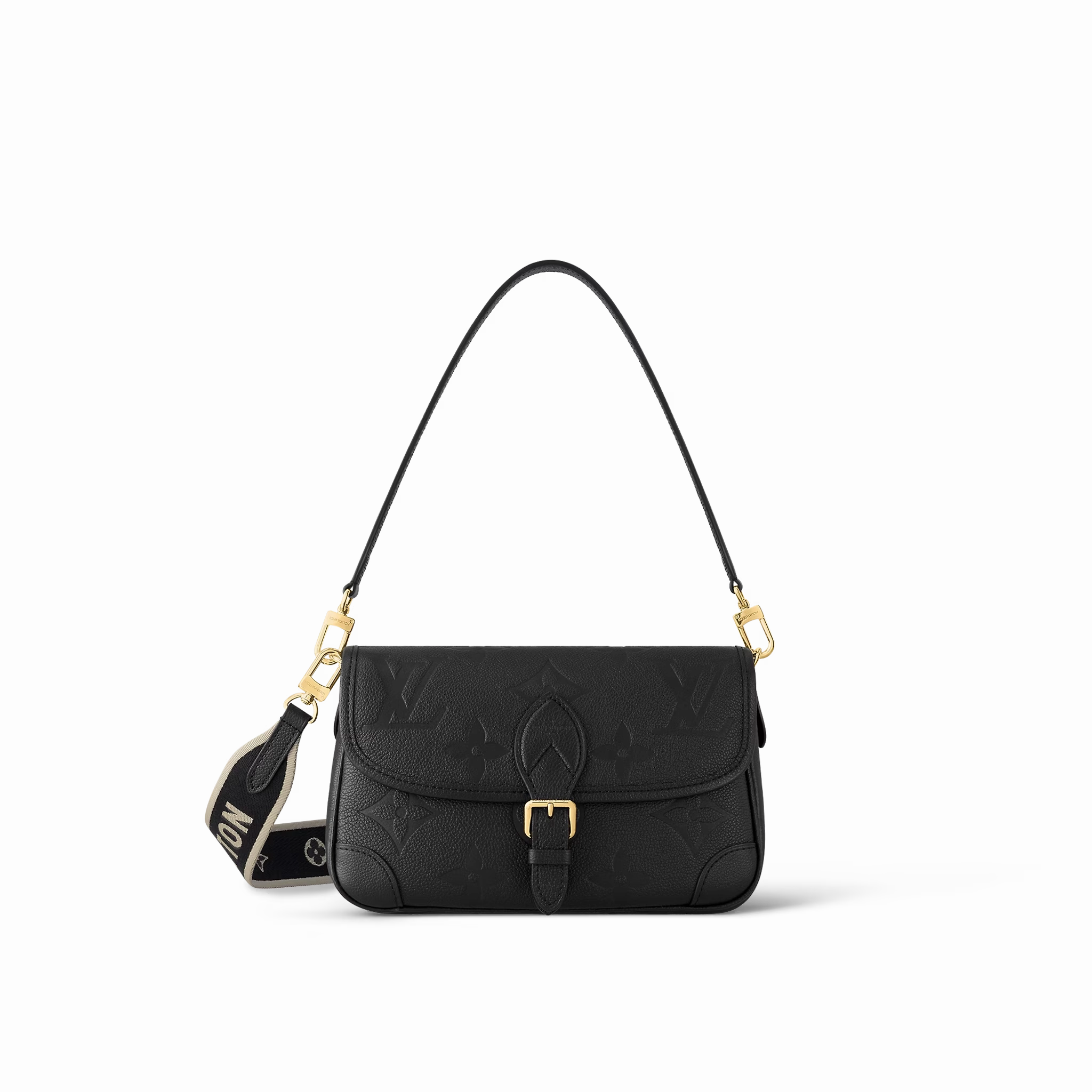 Black Monogram Empreinte Leather Diane Leather Crossbody Bag for Women