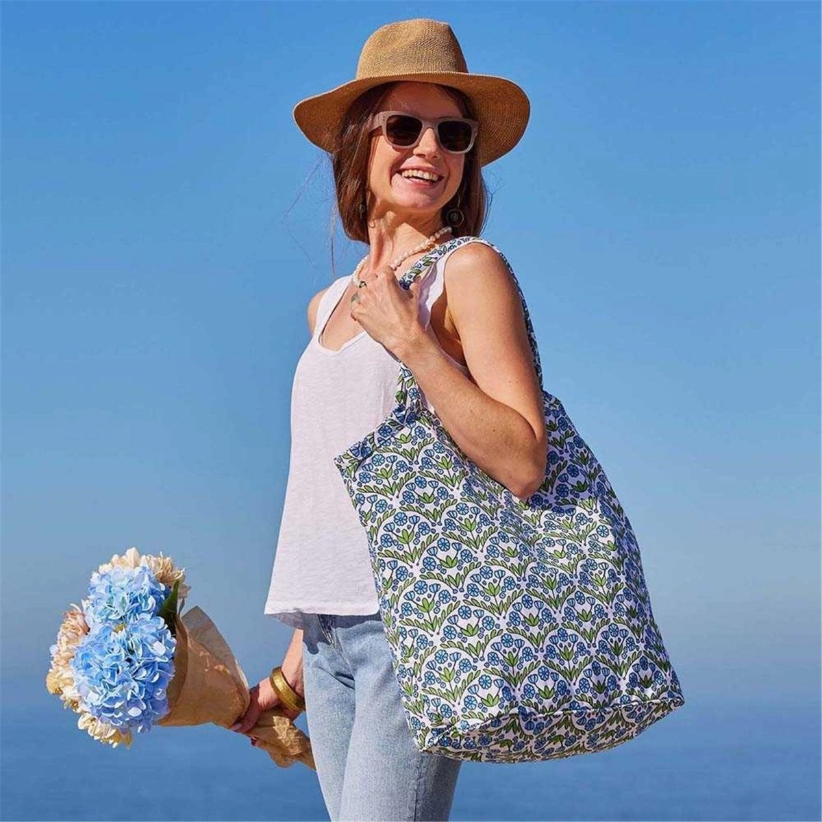 Blaire Blue Bucket Bag