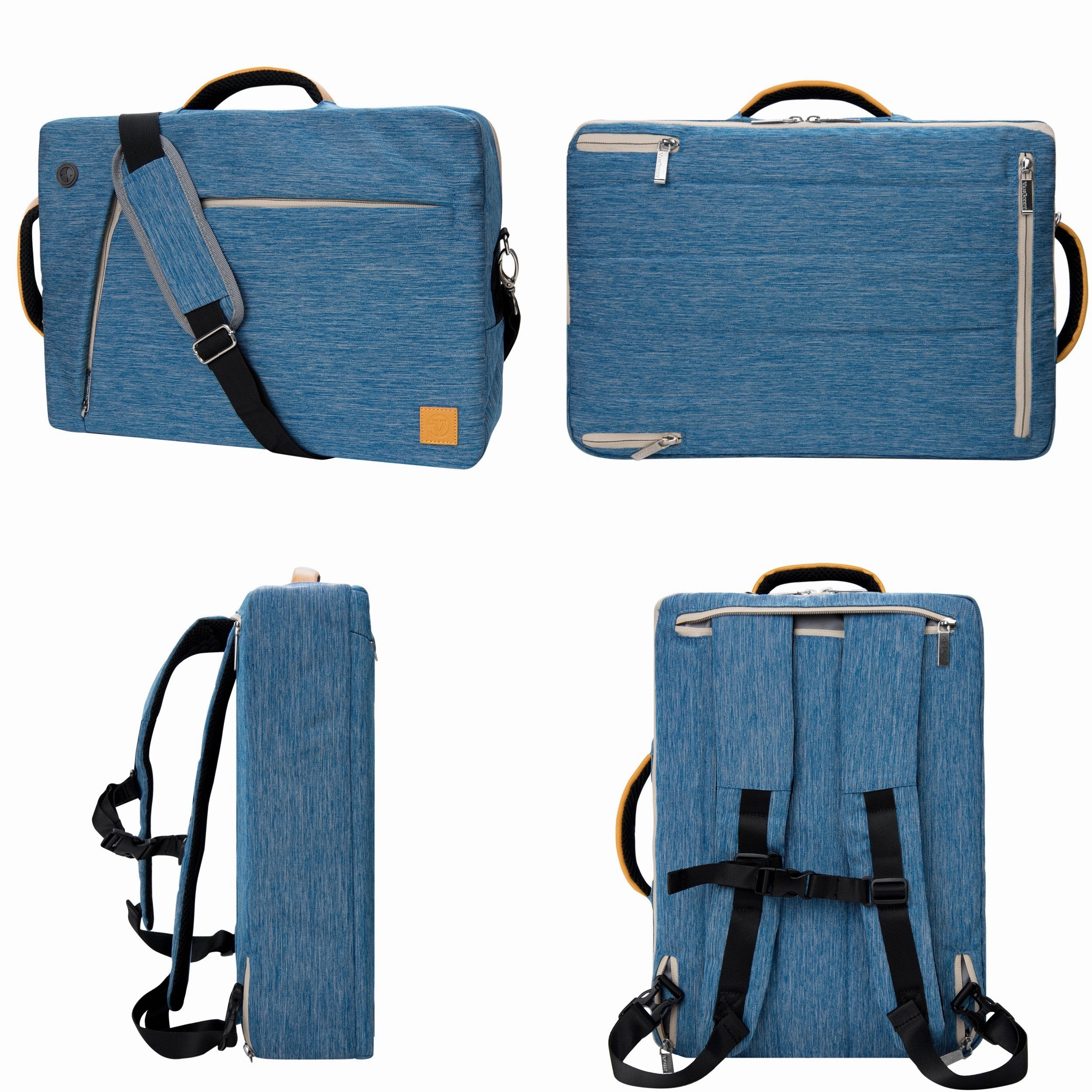 Blue 10" to 12-inch Convertible Laptop Bag, Mouse, USB HUb for HP EliteBook, Pro Slate 12, Elite X2, Spectre, Pavilion