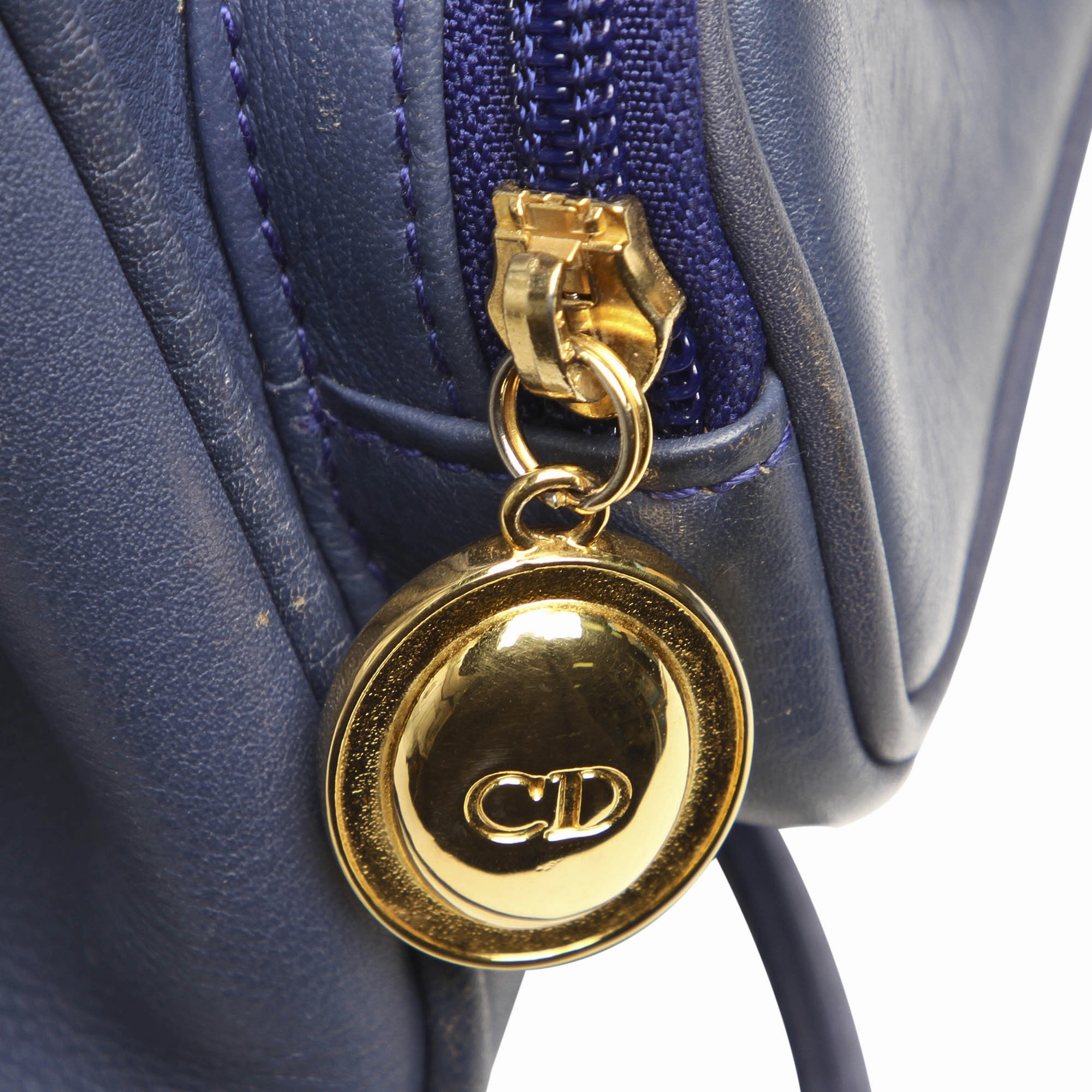 Blue CD Mini Logo Leather Backpack Purple GHW