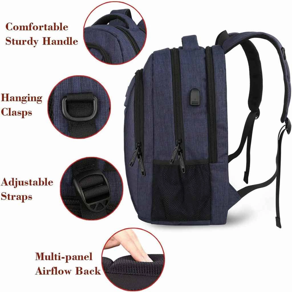 Blue Mlassic Travel Laptop Backpack