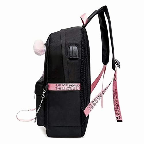 Boosos Usb Bts Backpack K-Pop Casual Backpack Daypack Laptop Bag College Bag School Bag Jimin Suga Jin Taehyung V Jungkook