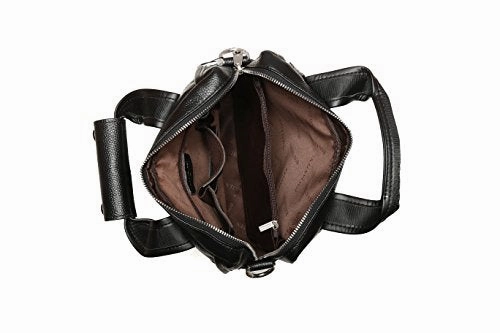 BOSTANTEN Leather Handbag Briefcase Messenger Business Work Bags for Men Black Small