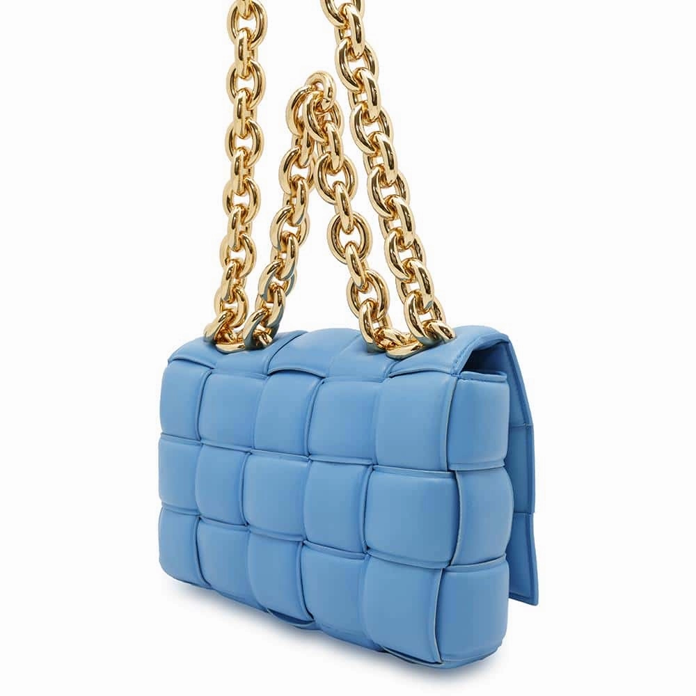 Bottega Veneta Cassette ChainShoulder Bag Light Blue631421 Lambskin