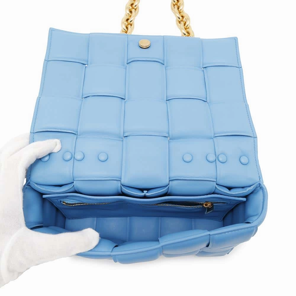 Bottega Veneta Cassette ChainShoulder Bag Light Blue631421 Lambskin