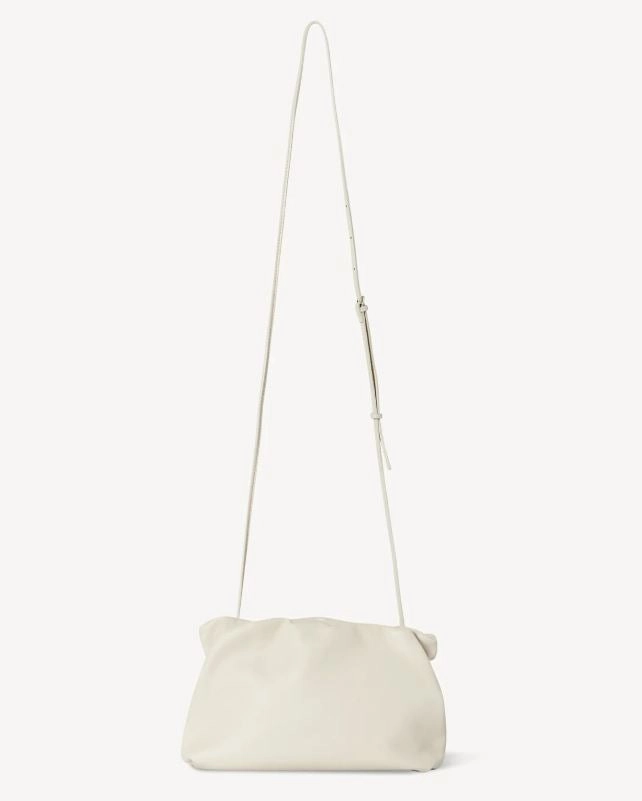 Bourse Shoulder Bag, Grained, Ivory