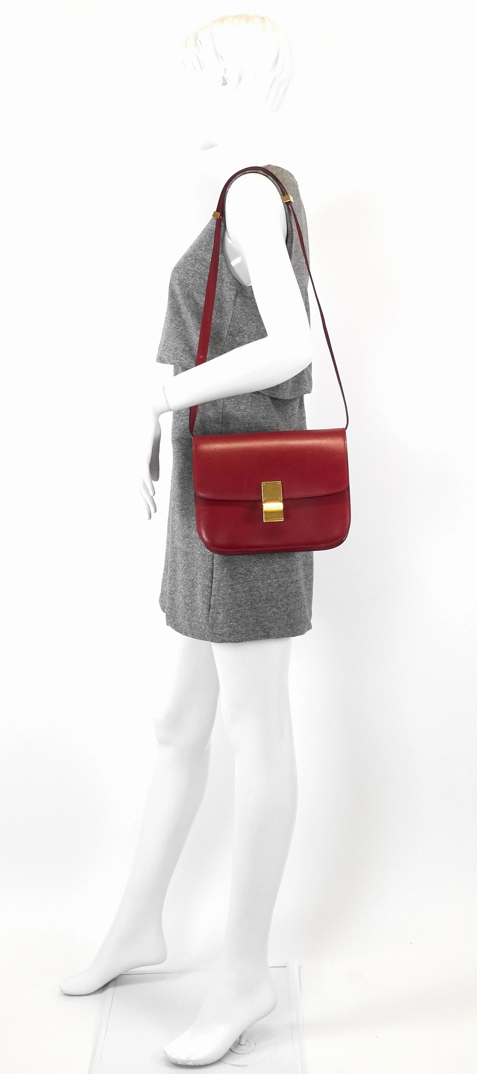 Box Flap Medium Calf Leather Bag