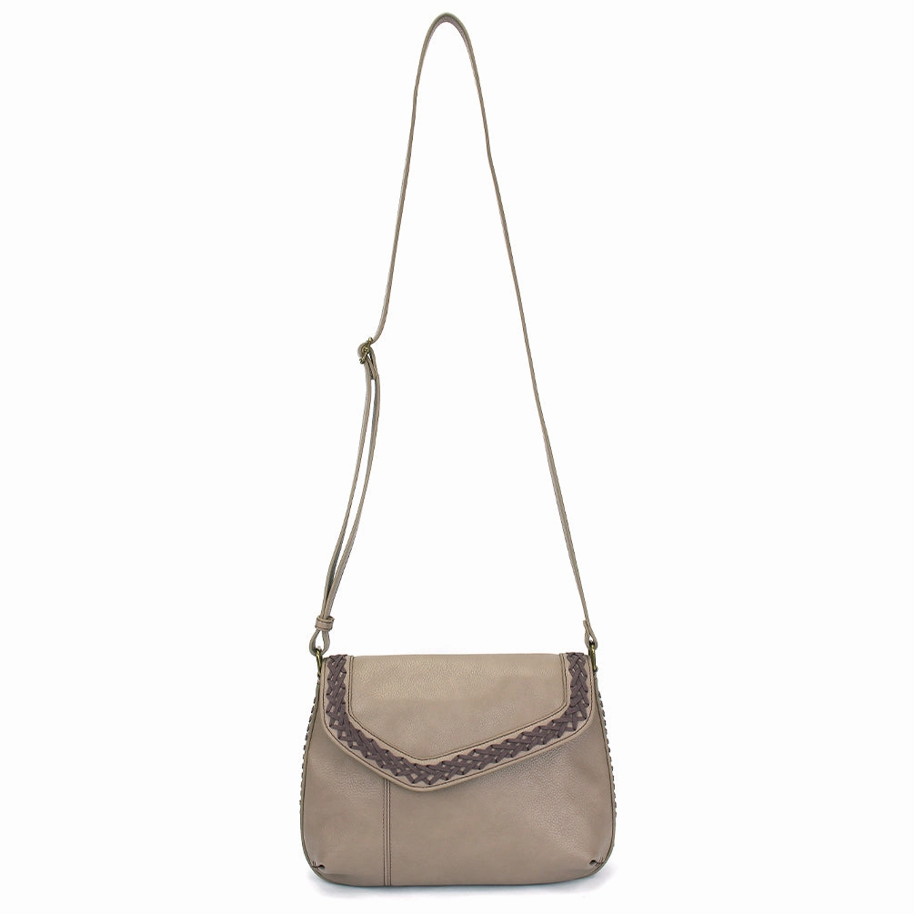 Braided Boho Crossbody - Warm Gray