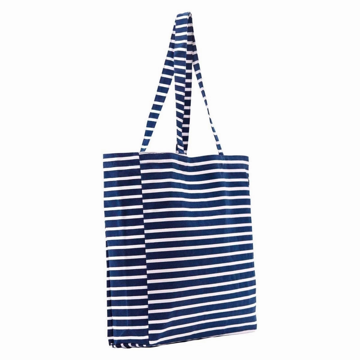 Breton Stripe Little Shopper Tote Bag - 100% Cotton