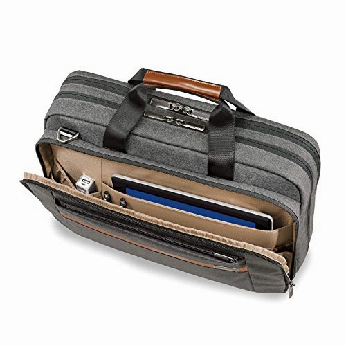 Briggs & Riley Kinzie Street Medium Brief Briefcase, Grey, One Size