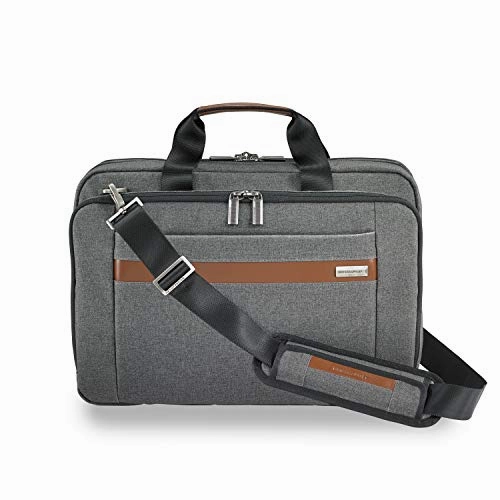 Briggs & Riley Kinzie Street Medium Brief Briefcase, Grey, One Size