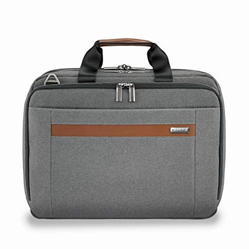 Briggs & Riley Kinzie Street Medium Expandable Brief Briefcase, Grey, One Size