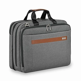 Briggs & Riley Kinzie Street Medium Expandable Brief Briefcase, Grey, One Size