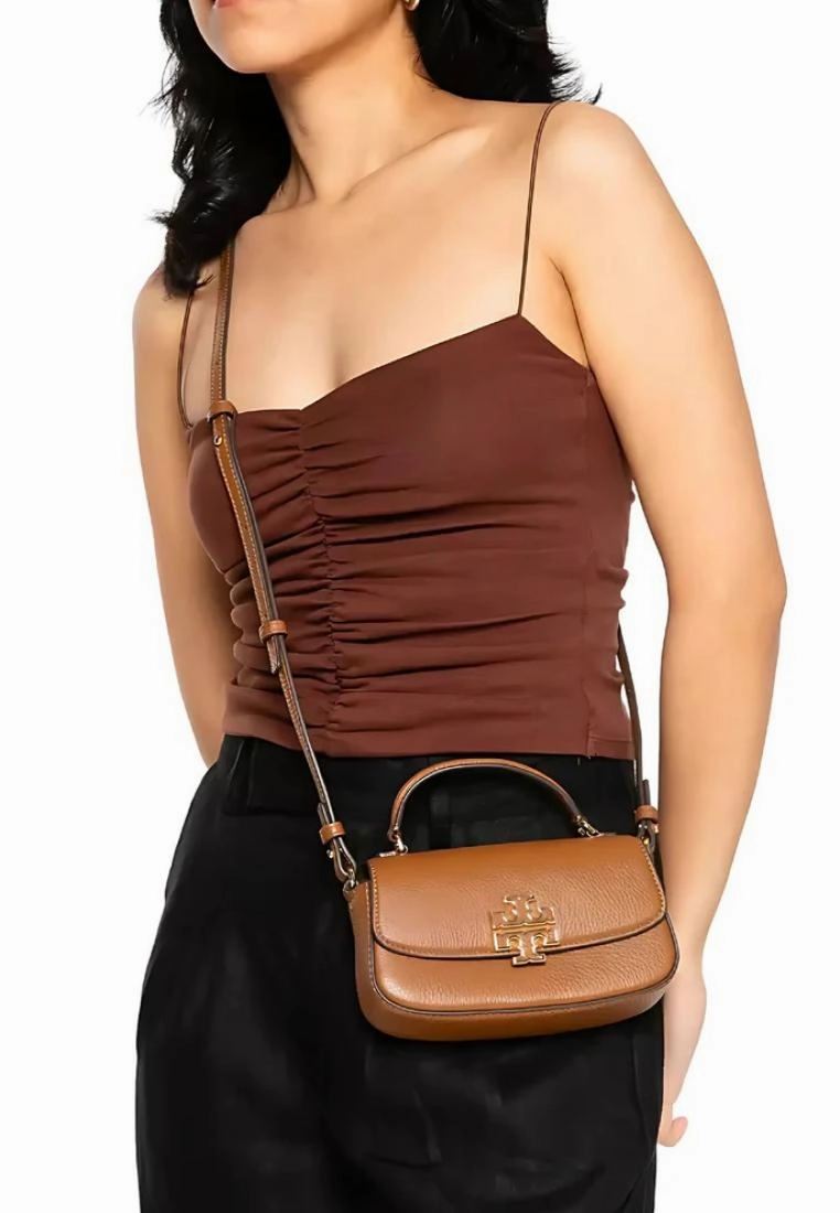 Britten Convertible Top Handle Bag  - Tan/Moose