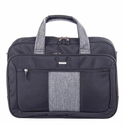Bugatti Matt Double Gusset Executive Briefcase, Polyester, Black