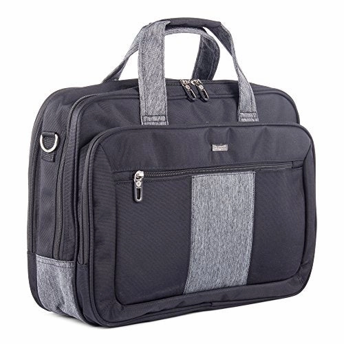 Bugatti Matt Double Gusset Executive Briefcase, Polyester, Black
