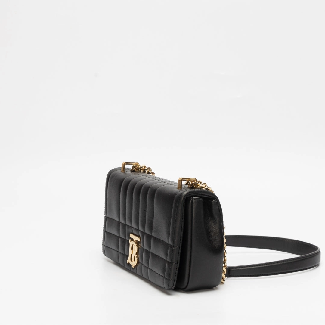 Burberry Black Quilted Leather Small Lola Crossbody Bag