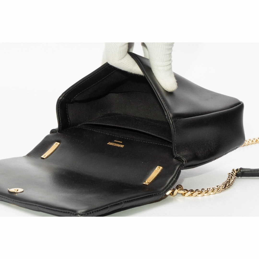Burberry Black Quilted Leather Small Lola Crossbody Bag