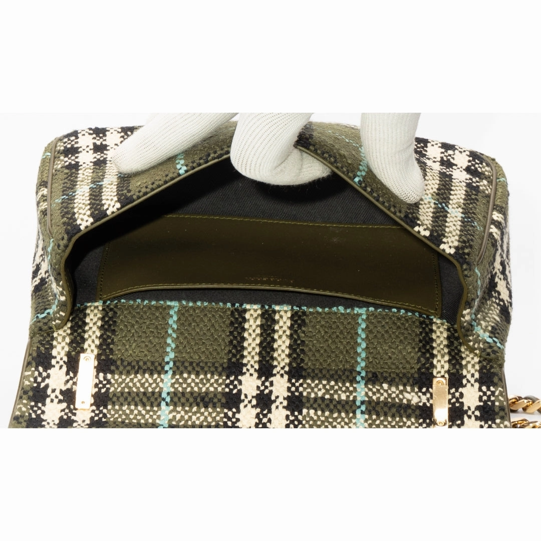 Burberry Lola Boucle Checked Crossbody Bag