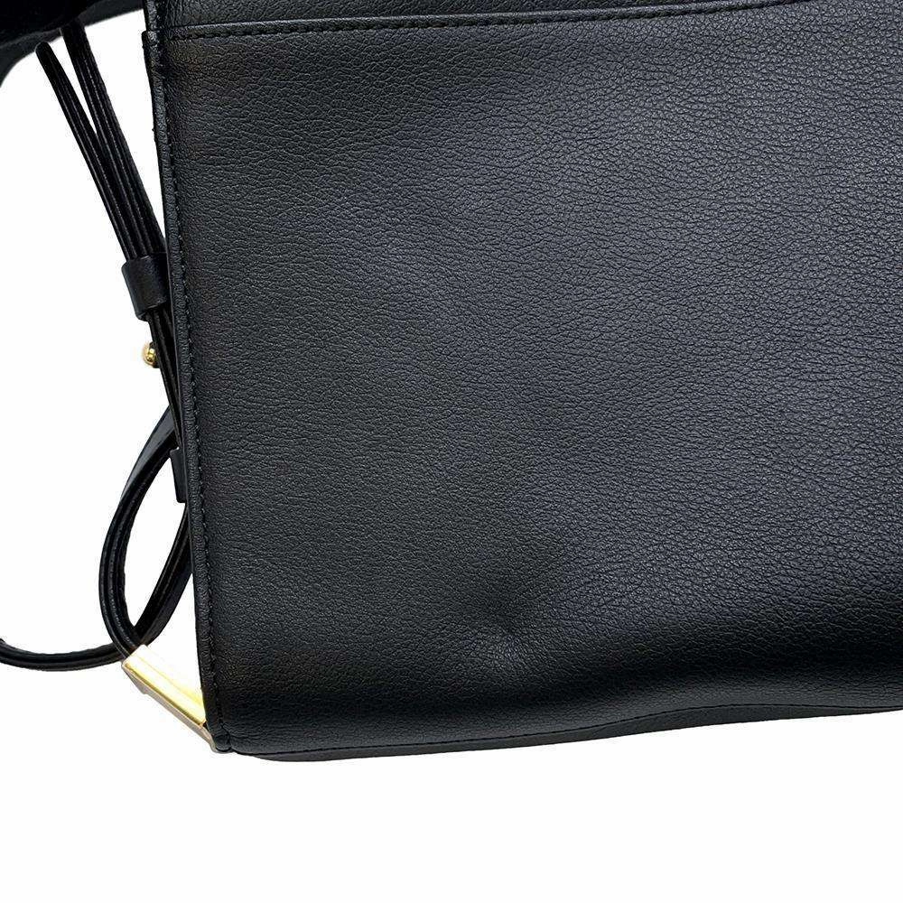 BURBERRY Nova Check Shoulder Bag Black Leather