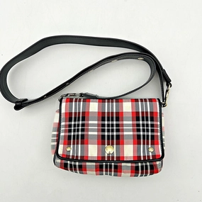 BURBERRY Nylon Hackberry Crossbody Bag Red Black White bb8835cc