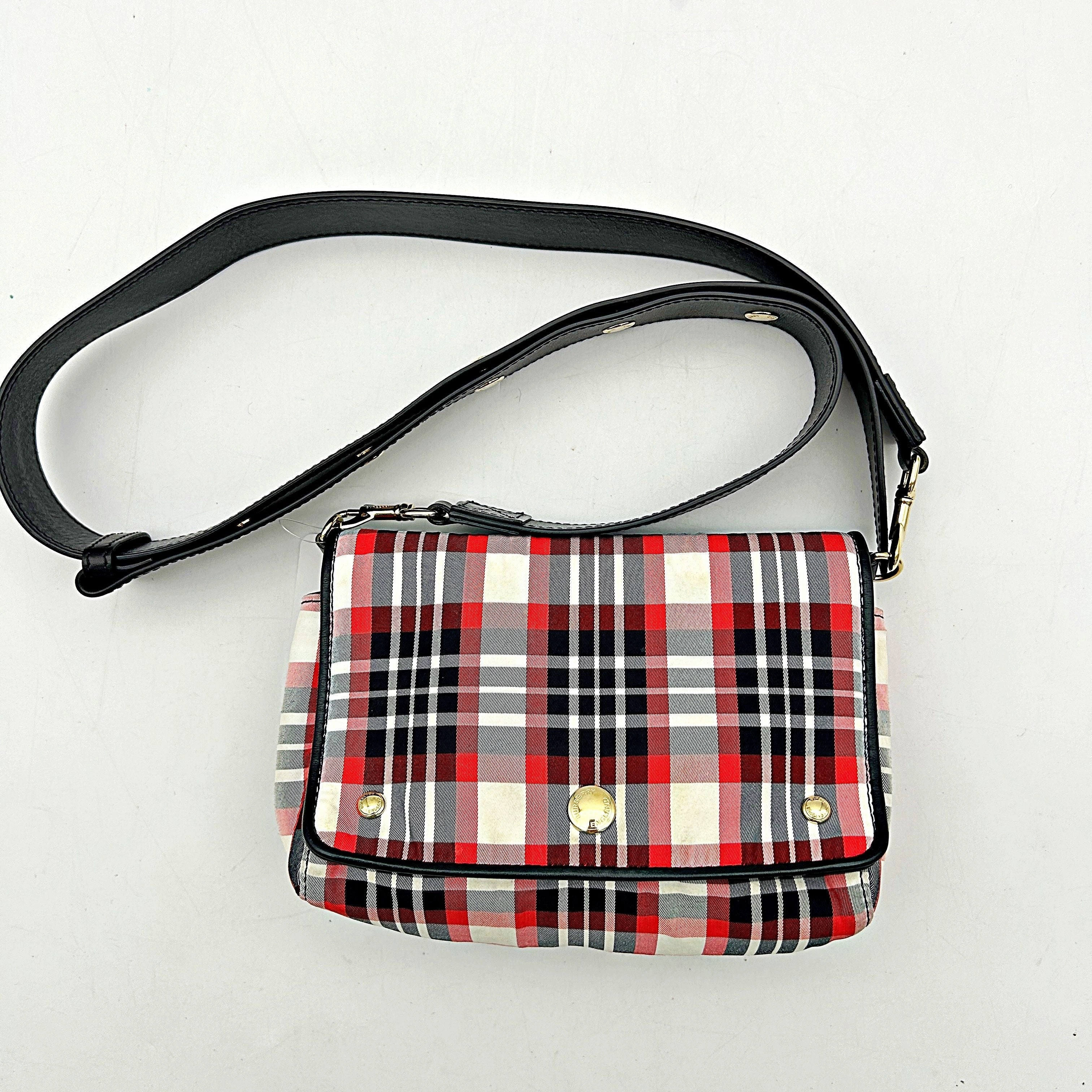 BURBERRY Nylon Hackberry Crossbody Bag Red Black White bb8835cc