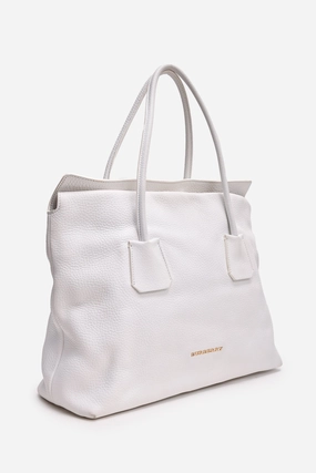Burberry White Leather Shoulder Bag