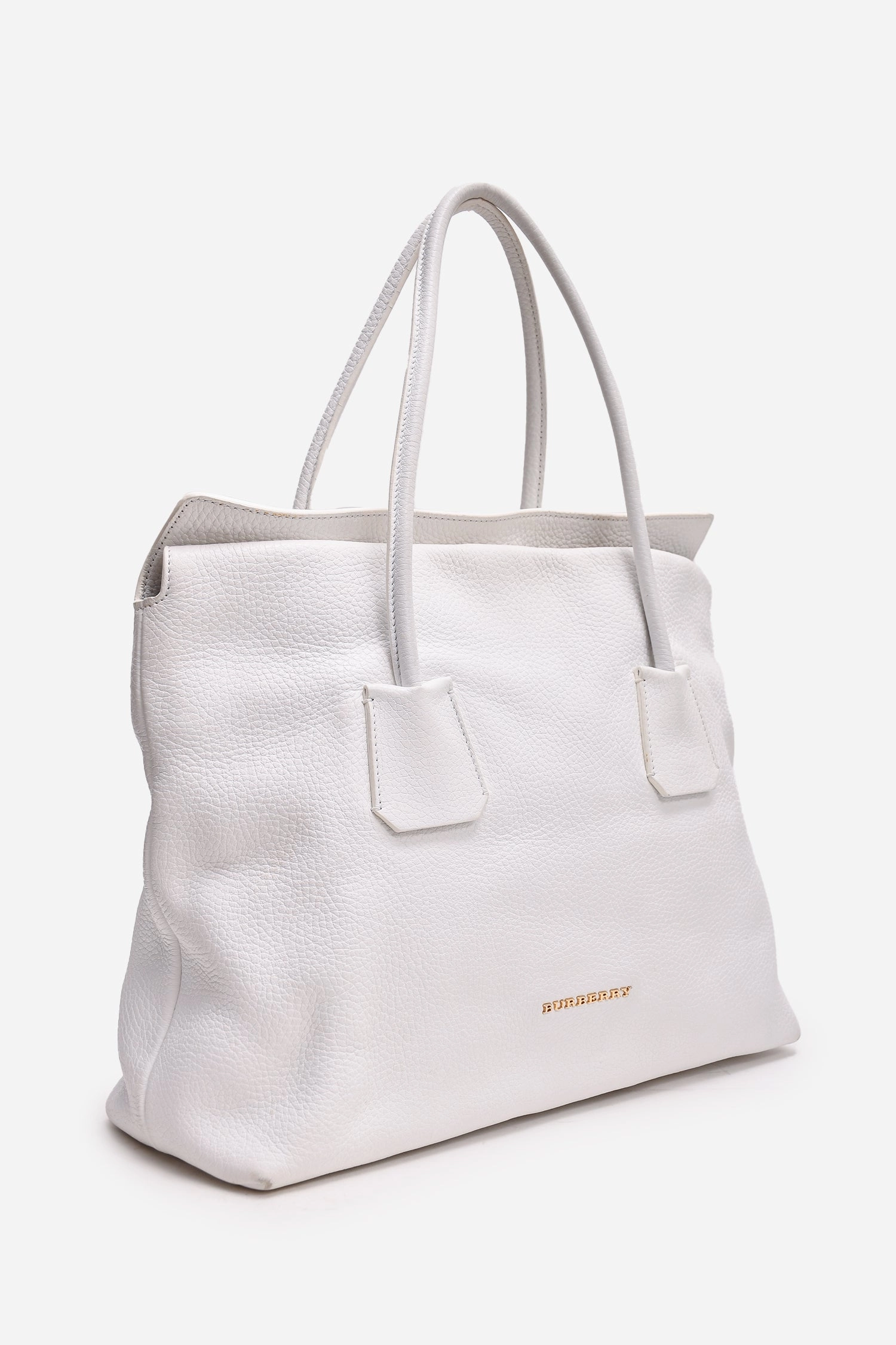 Burberry White Leather Shoulder Bag