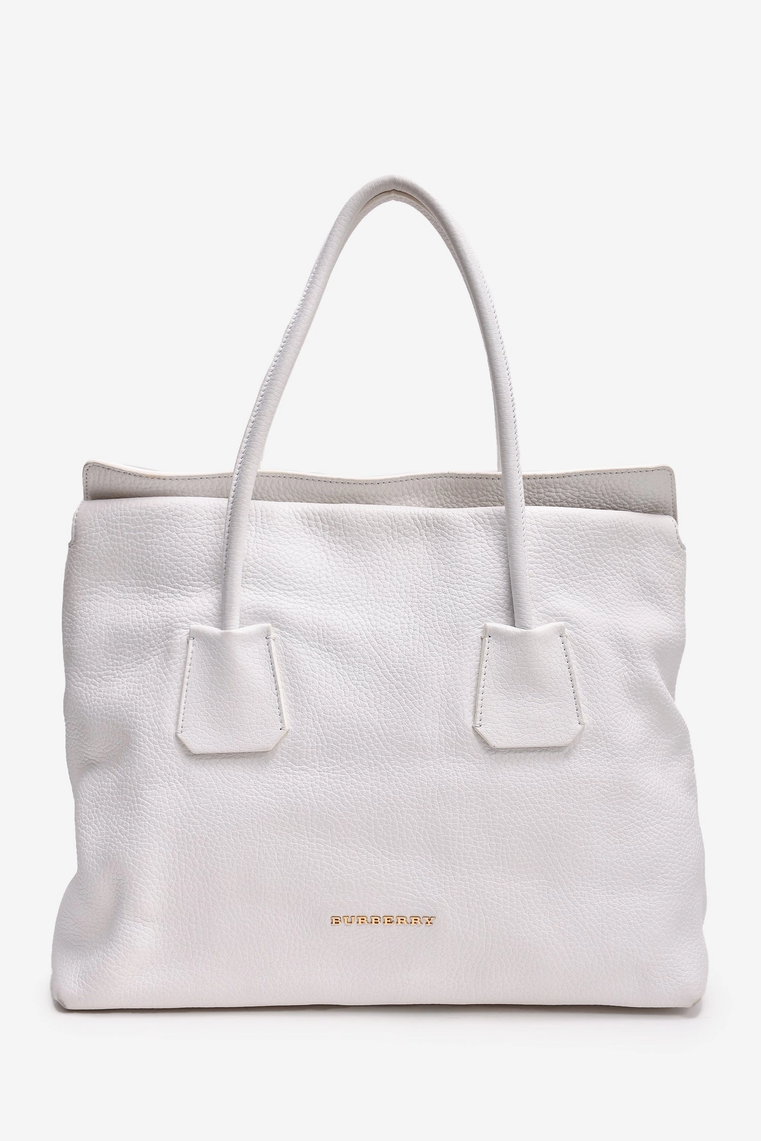 Burberry White Leather Shoulder Bag