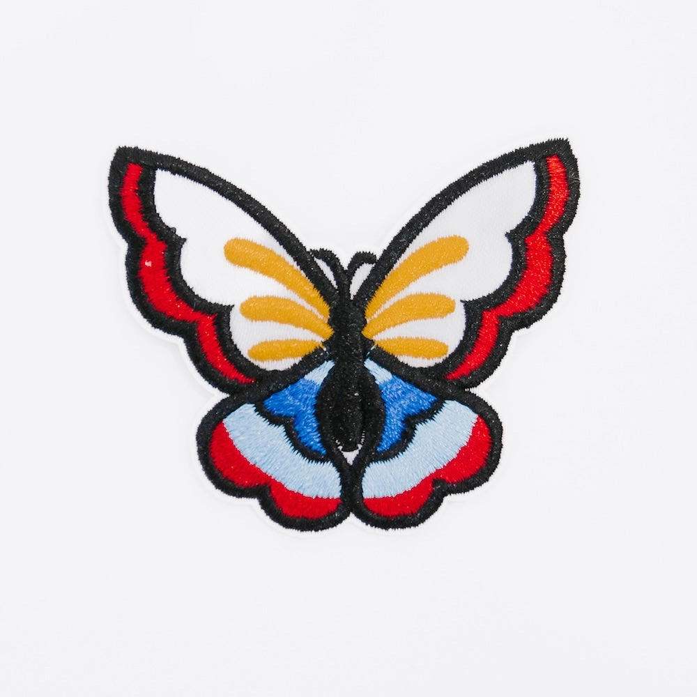 Butterfly Blue & Yellow Iron On Patch