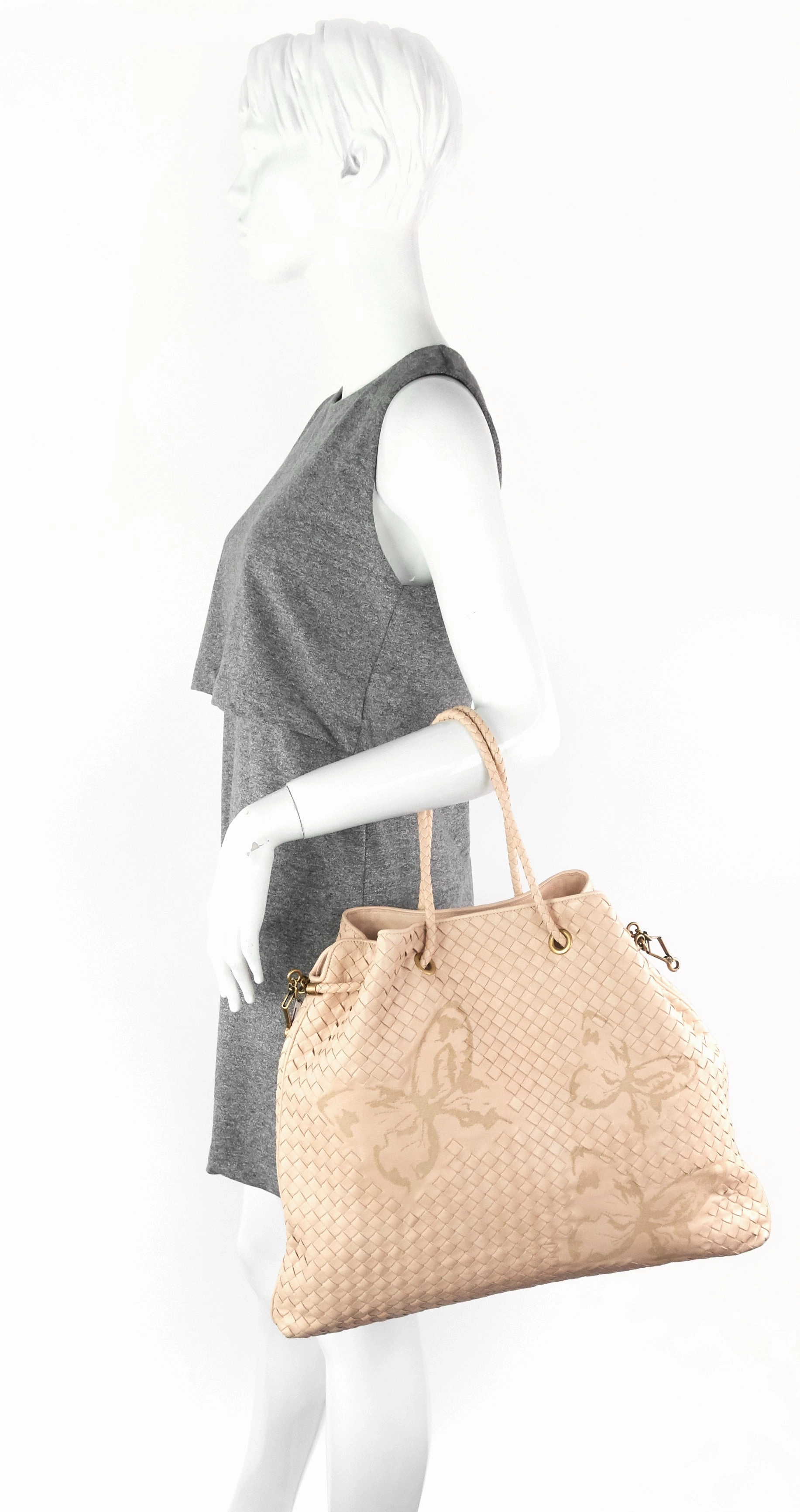 Butterfly Lambskin Leather Hobo Bag