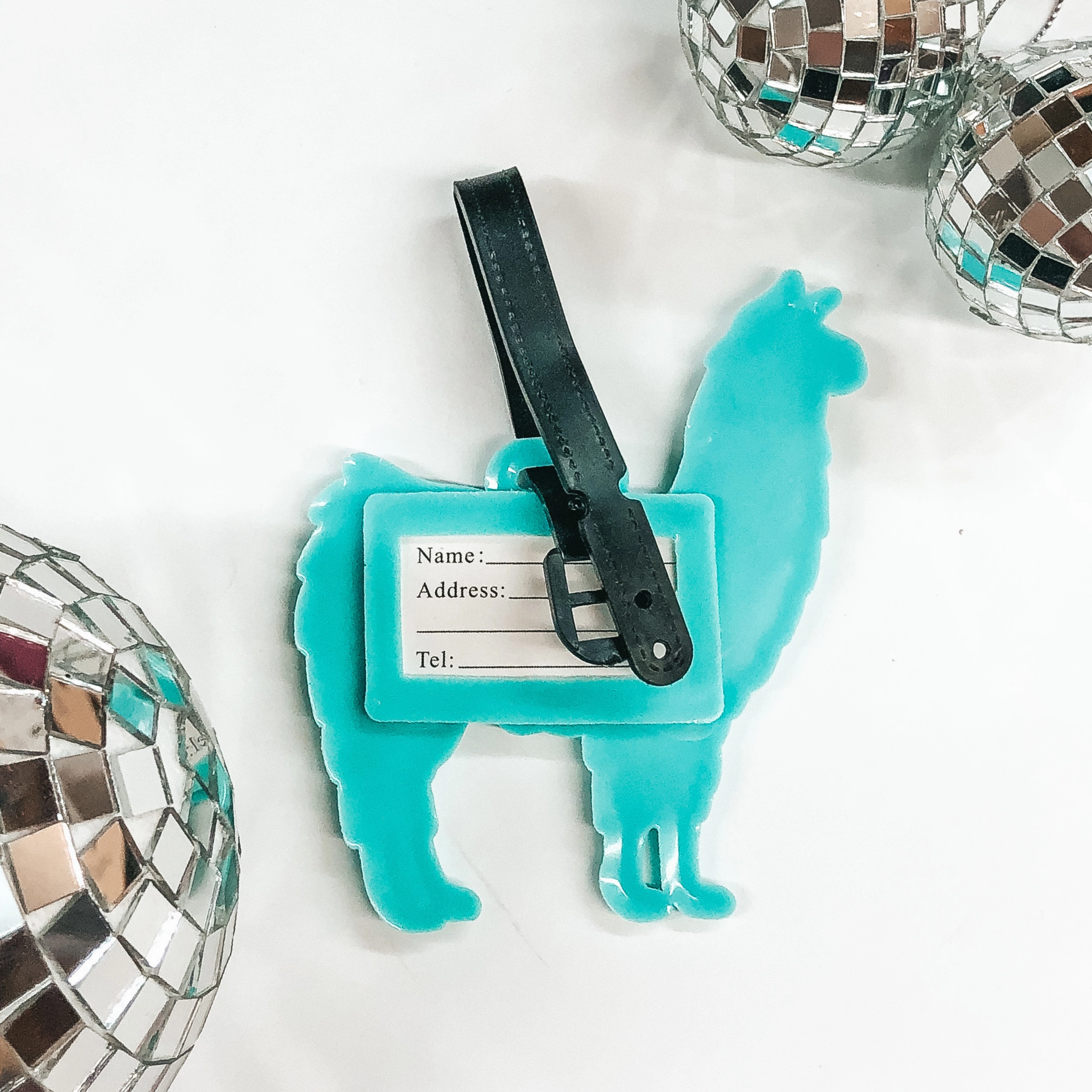 Buy 3 for $10 | Llama Luggage Tag in Turquoise