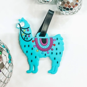 Buy 3 for $10 | Llama Luggage Tag in Turquoise