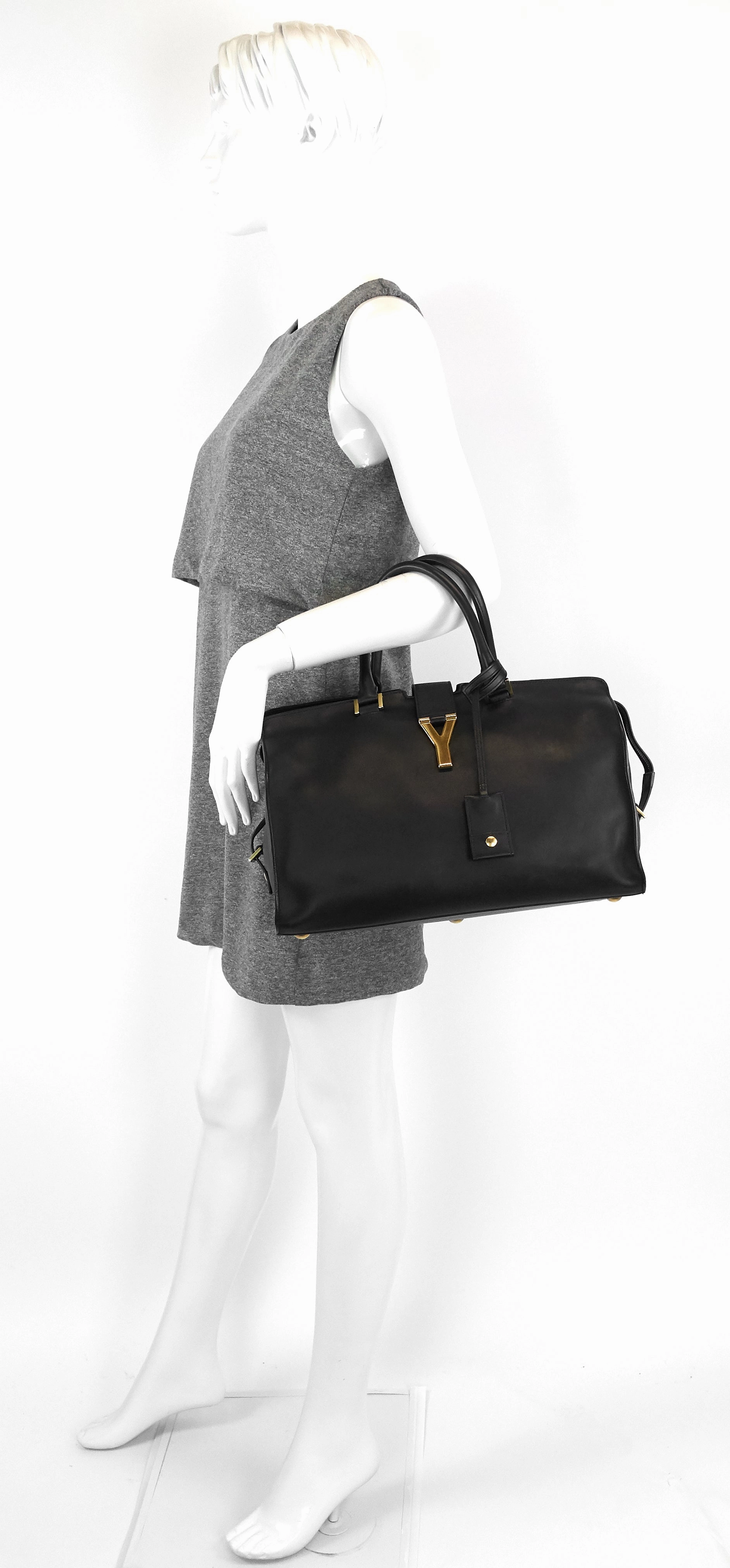 Cabas Classique Y Leather Handbag