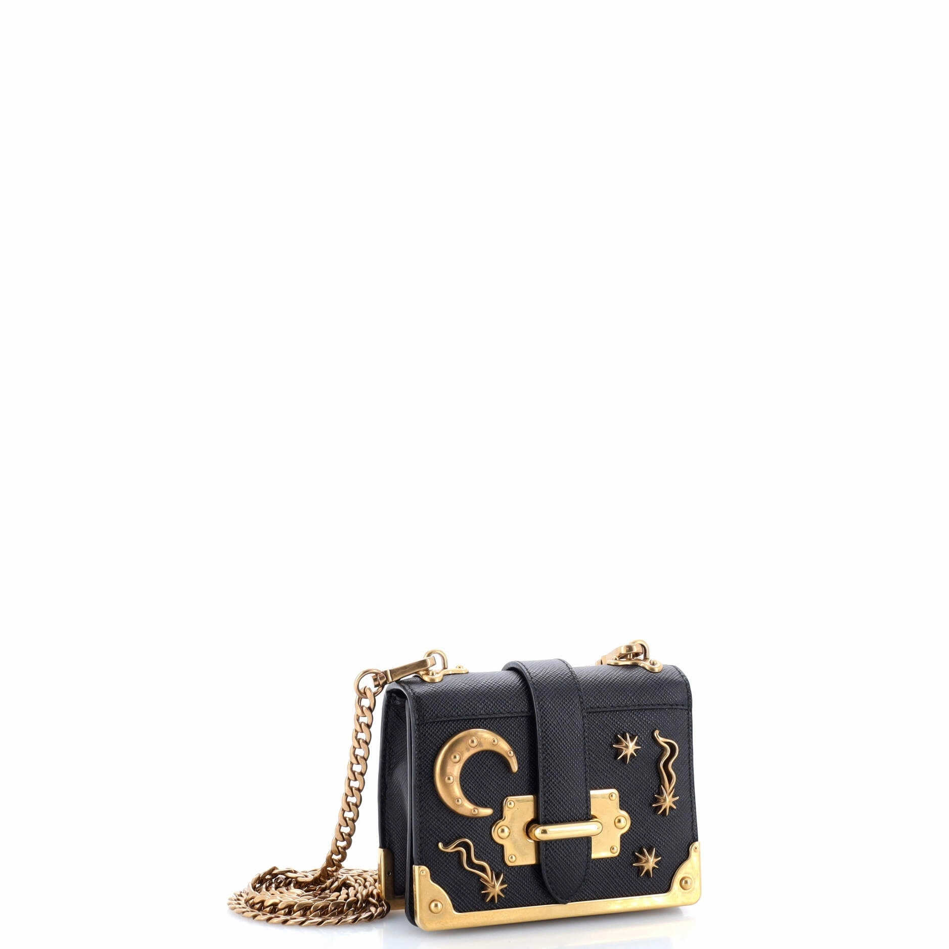 Cahier Crossbody Bag Embellished Leather Micro