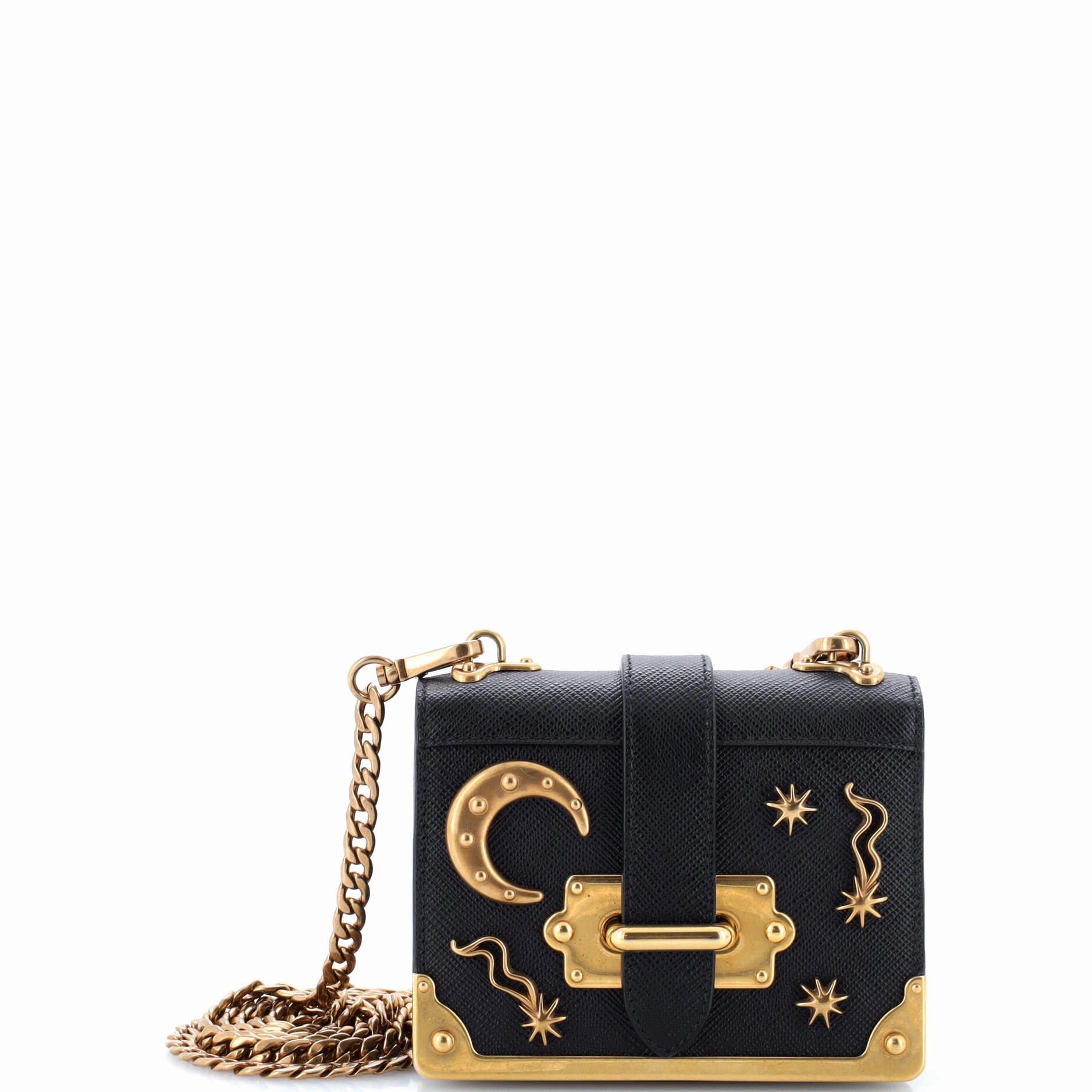 Cahier Crossbody Bag Embellished Leather Micro