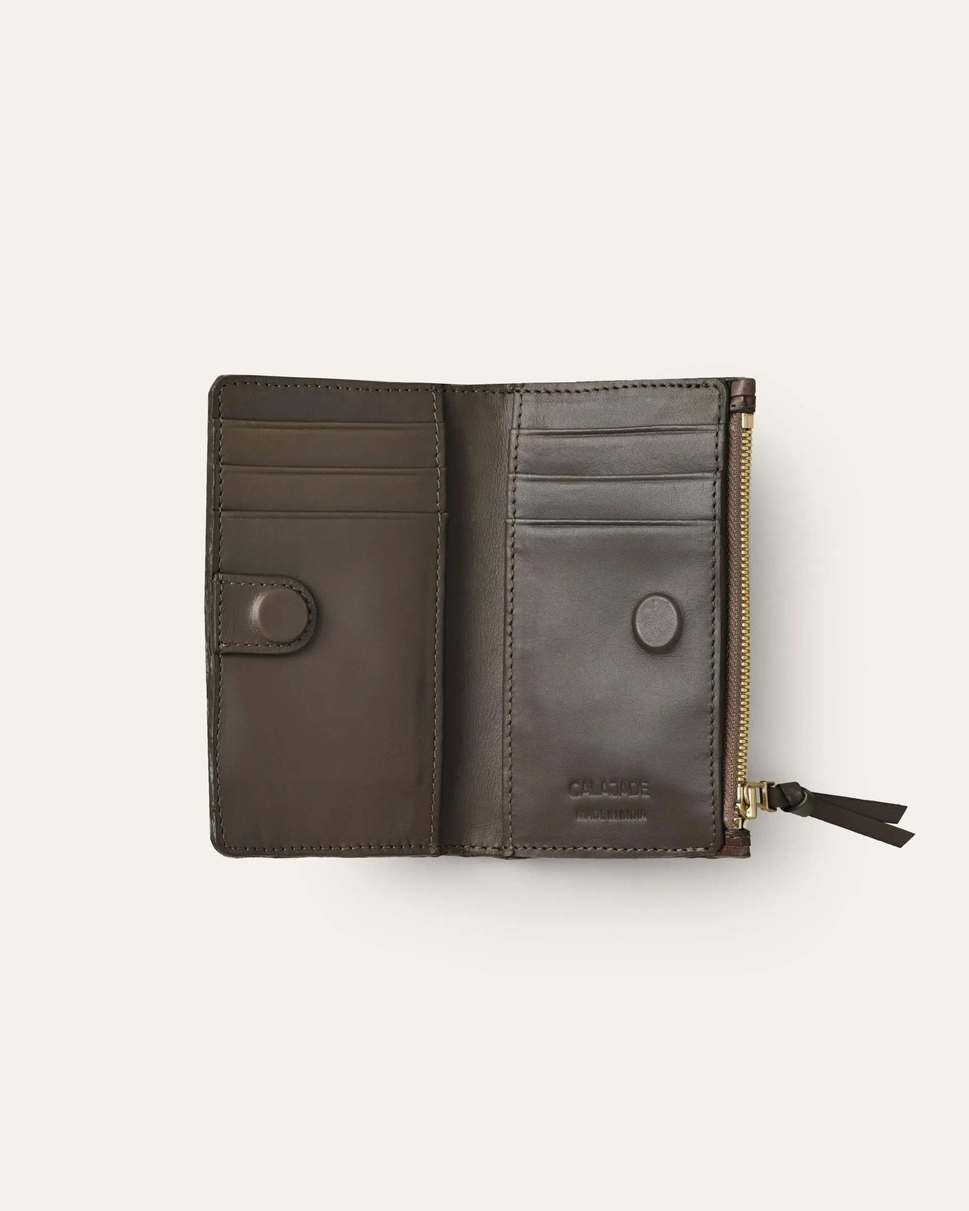 CAIA Kombu Green Twill Wallet