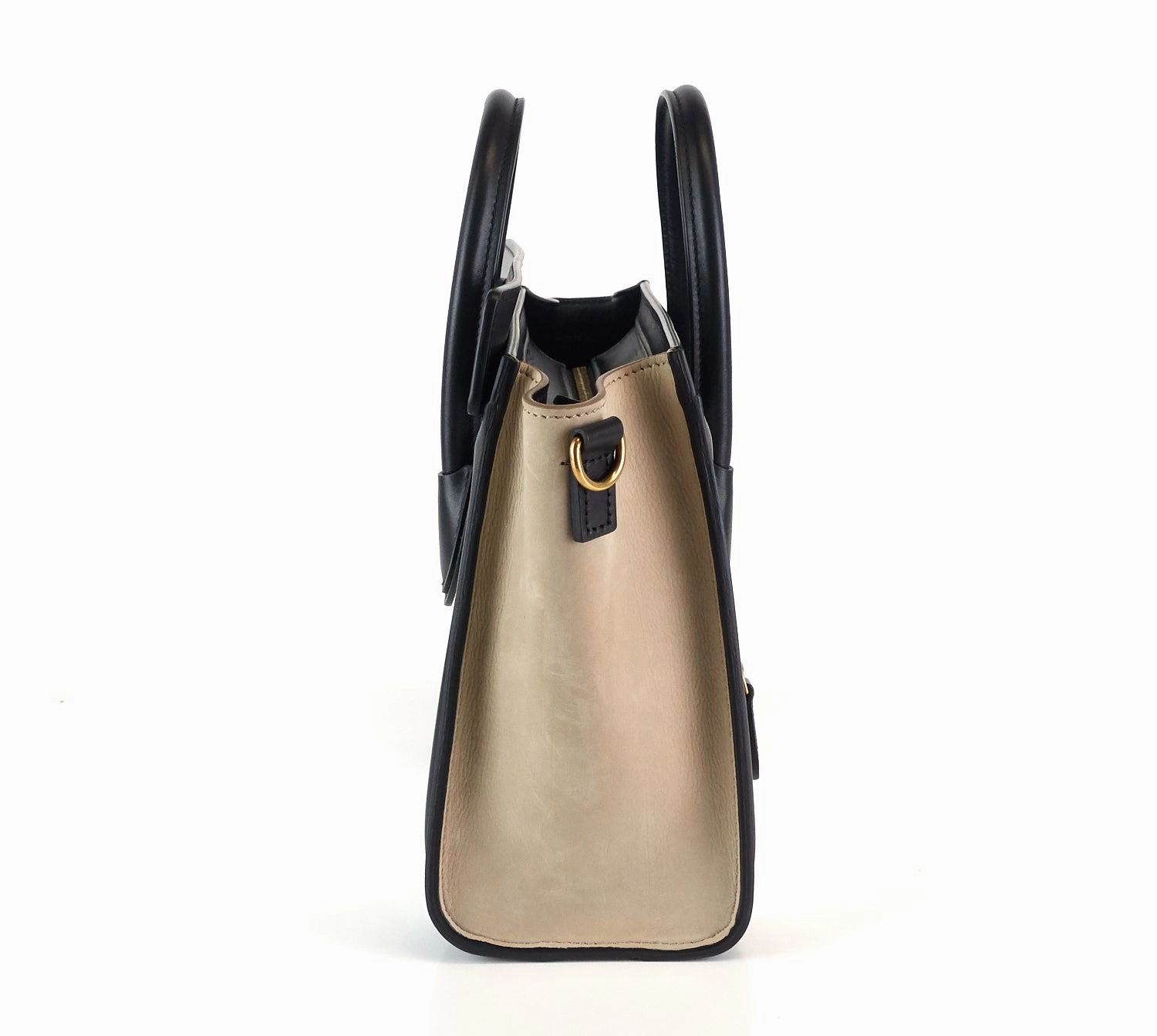 Calf Leather and Suede Tricolour Nano Luggage Bag