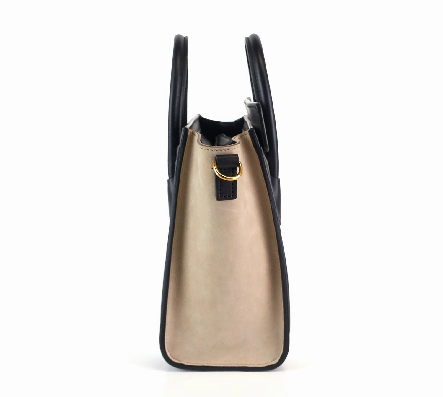 Calf Leather and Suede Tricolour Nano Luggage Bag