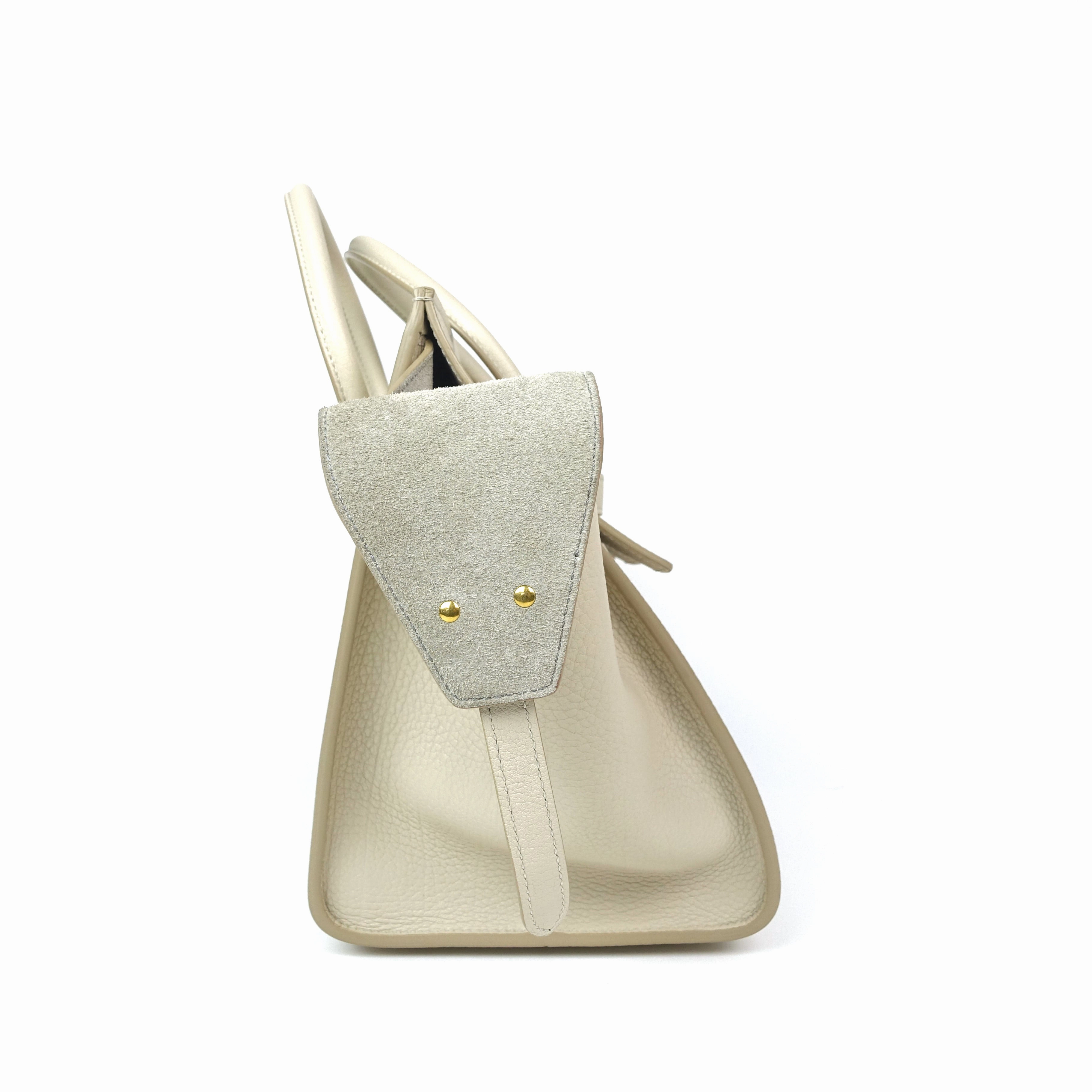 Calf Leather Knotted Handles Bag