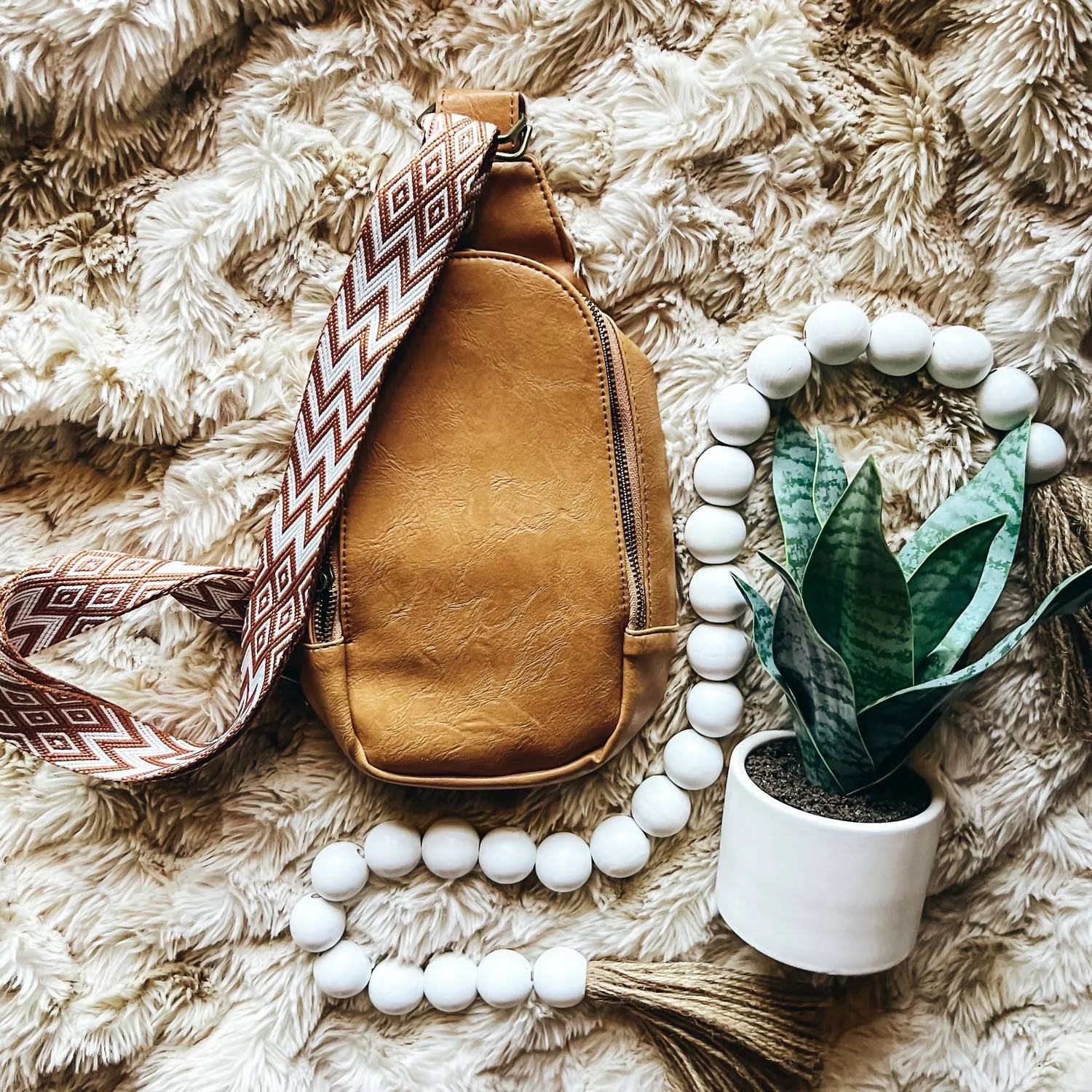 Camille Crossbody Sling Bag In Camel
