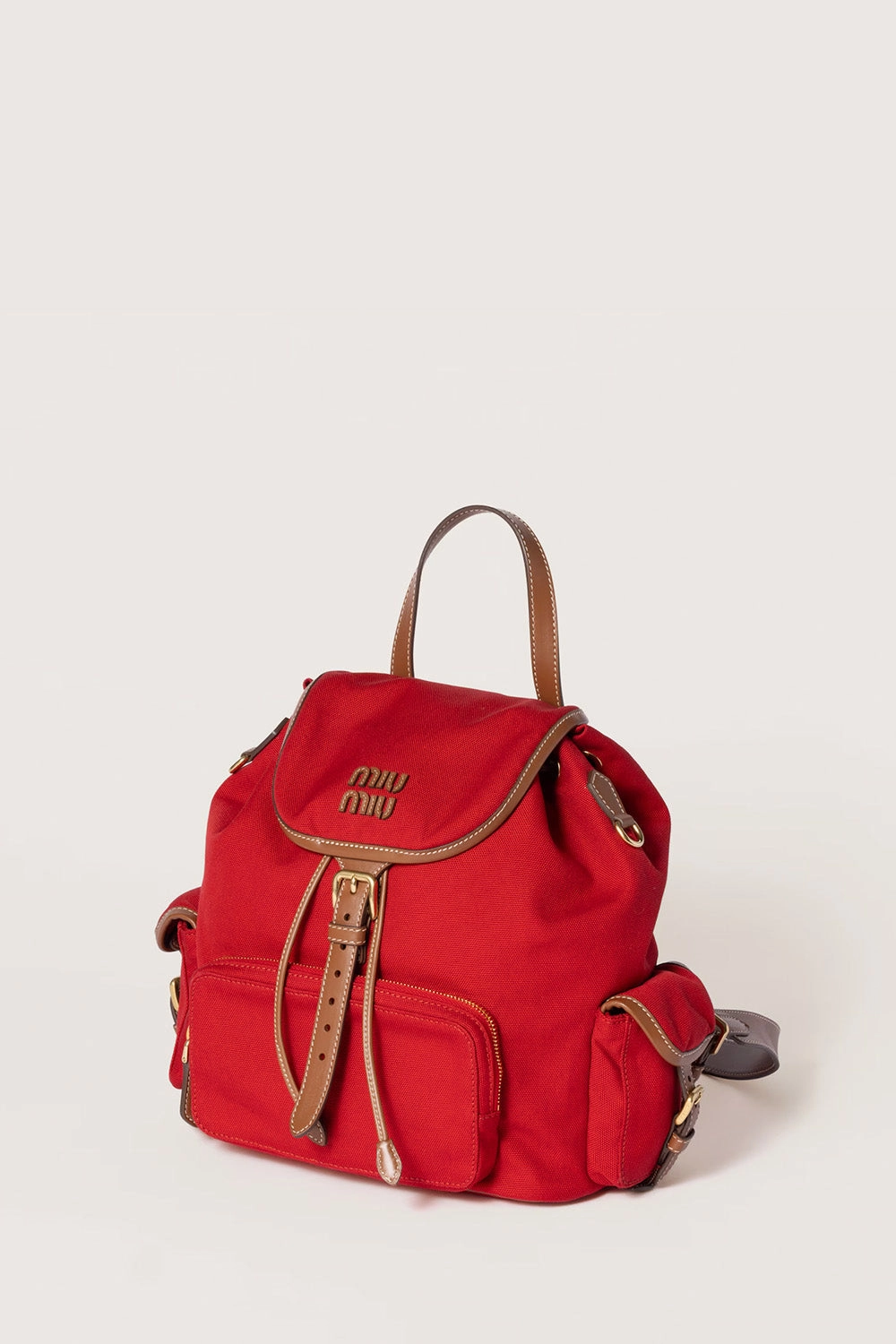 Canvas And Leather Backpack