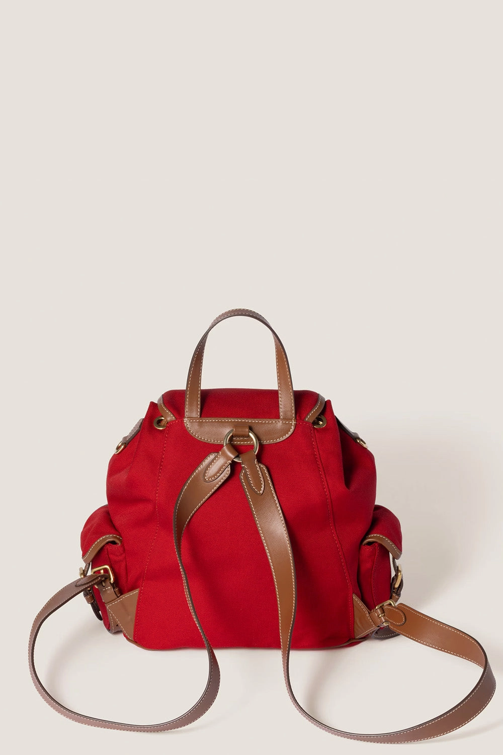 Canvas And Leather Backpack