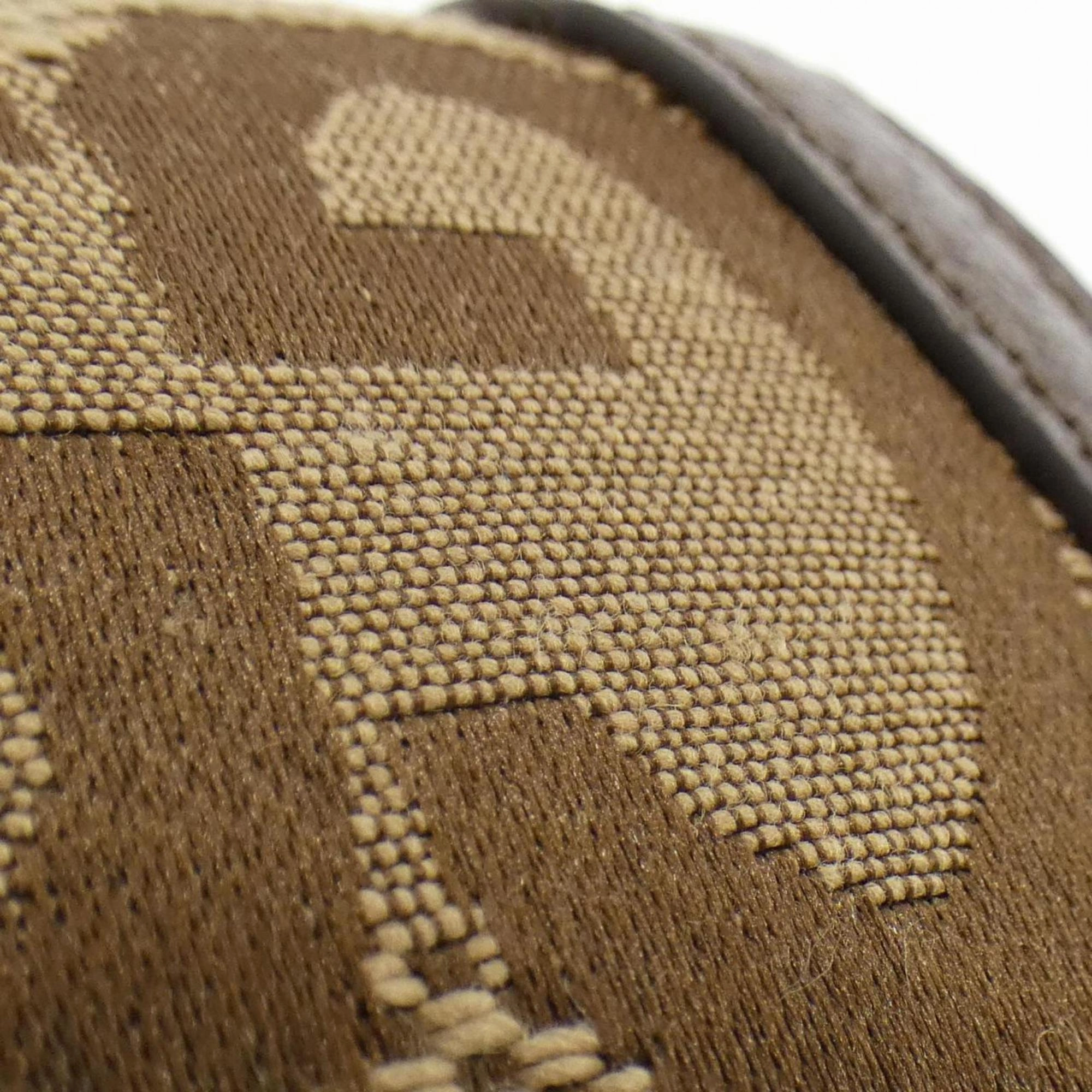 Canvas Bamboo Shoulder Bag with Box and Dust Bag